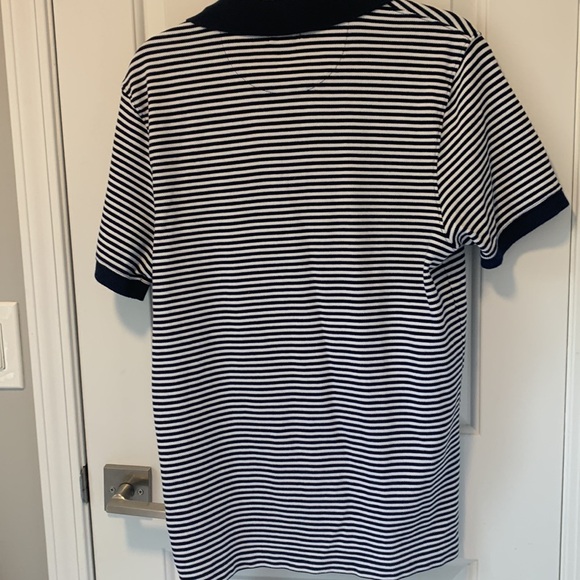 J. Crew stripes Pique Polo Medium EUC - Picture 3 of 4